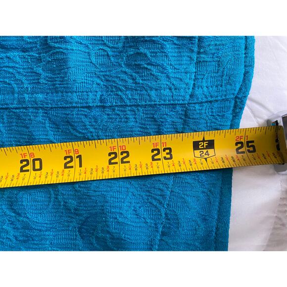 Chico’s Additions Teal Shirt Jacket Sz 2 Textured Utilitycore Artsy Boho Coastal - Picture 6 of 6